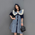XITAO Fashion Dot Print naiste vabaajakleit ZY7256 One Size tumesinine v&auml;rv