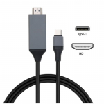 USB 3.1 C-t&uuml;&uuml;pi HDMI-adapteri muundur isaseks-meheks 2M USB C-st HD-ks 30Hz 4k HD-MI kaabel MacBookile Samsung Galaxy S9/S8 Huawei must