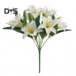 1 tk DIY v&otilde;ltslilled, erksad, ilusad liilia k&otilde;rged simulatsioonid lillekimbuga, pulmakaunistus valge