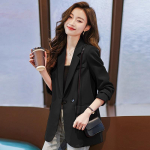 Kevadine uus naiste mantel ja bleiserid Office Lady roosade moetopside jaoks M