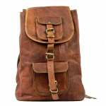 Kitse nahast kott Seljakott Seljakott S&uuml;learvuti Genuine Men Vintage S Travel Brown Uus 18x9x9 pruun