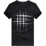 Ramidos Meeste Printing Tees S&auml;rk L&uuml;hikeste varrukatega T-s&auml;rk Puuvillane vabaaja pluus M must