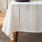 &Otilde;&otilde;nes pitsist valge laudlina Euroopa pastoraalne puuvillane ja linane ristk&uuml;lik majapidamislaudlina &uuml;mmargune diivanilaud elutuba 85x85cm  1pcs