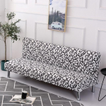 Stringiga tr&uuml;kitud kokkupandav diivanvoodi kate Diivani katted Stretch kahekordse istmekatte katted elutoa jaoks geomeetriline print S (120-150CM)