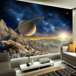 3D Space Universe seinamaaling Fotograafia taust Kodukaunistus Seinamaal Elutoa TV seinamaaling 200 cm(W) x 140 cm(H)