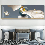 Kaasaegne luksuslik abstraktne geomeetriline l&otilde;uend maalimine seinapildid lint plakatid magamistuba voodi k&otilde;rval Hotelli kodukaunistus Cuadros 60cm&times;170cm NoFrame