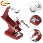 Lauaarvuti multifunktsionaalne USB-keevitusluup, rauast alushoidik, joote-LED-suurendusjaam punane