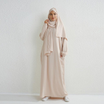 Moslem Abaya palvekleit &uuml;hes t&uuml;kis kapuutsiga smokkimisvarrukatega islamir&otilde;ivad naiste Jilbab Dubai Saudi must r&uuml;&uuml; T&uuml;rgi tagasihoidlikkus S beež