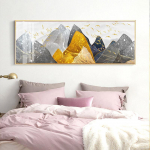 Abstraktne maastik M&auml;ed ja linnud &Otilde;limaal l&otilde;uendil Plakatid ja tr&uuml;kised Seinakunstipilt elutoa sisekujunduseks Ilma raamita 20*40cm