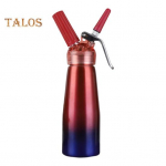 1 komplekti v&otilde;ivahustaja, lekkekindel, suure mahutavusega praktiline suurep&auml;rane, v&auml;ga vastupidav koorevahustaja koos 3 kaunistusotsaga peo jaoks punane