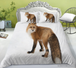 3D Fox Pattern kodu voodipesu komplekt Magamistoa tekikate padjap&uuml;&uuml;r Eriti suur t&auml;issuuruses voodipesukomplekt Kodukaunistus Baby 100x135cm