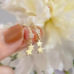 Mood V&auml;ike Lihtne Rhinestone Star K&otilde;rva Pandlaga Hoop k&otilde;rvar&otilde;ngad Naistele Punk Cross Moon P&auml;ikese k&otilde;rvar&otilde;ngad Peoehted hulgim&uuml;&uuml;k