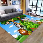 Multifilmid džungliloomade tr&uuml;kised vaip lapsed m&auml;ngivad vaipa elutuba magamistuba libisemisvastane vaip pildistamine rekvisiidid s&uuml;nnip&auml;evakingitus 40x60cm