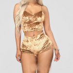 Naiste puhas erootiline pesu Seksikas Sling V-kaelusega &otilde;huke kaheosaline &uuml;likond 3XL kuld