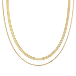 Lihtne 2-osaline t&uuml;drukute luksuslik kaelakee, moodne elegantne kahekihiline kaelakee kombinatsioon, peen kingitus kullast &ouml;&ouml;klubi mitmek&uuml;lgne kampsunikett kuld