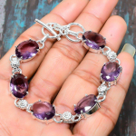 Amet&uuml;stist v&auml;&auml;riskivist k&auml;sitsi valmistatud 925 h&otilde;bedast k&auml;ev&otilde;ru t&auml;nup&uuml;hadeks 7-8 Inches