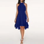 Naiste &scaron;ifoonist pulmakleit pruutneitsi k&otilde;rge &otilde;htune pidulik pidulik kleit S