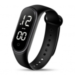 Elektrooniline lastekell LED digitaalne spordikell Veekindel ja moodne t&auml;pne ajam&otilde;&otilde;tmiskell selge lugemisega hall