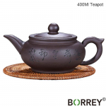 BORREY Yixing Purple Clay teekann 400 ml Zisha teekann Hiina Kung FU teekomplekt K&auml;sitsi valmistatud keraamiline savist veekeetja kingitus Oolong Puer teekann 400Ml Teapot