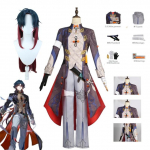 M&auml;ng Honkai Star Rail Blade Cosplay Kost&uuml;&uuml;m Halloweeni Peor&otilde;ivad Anime Cosplay L-(Costume+Wig)