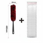 Auto rattahari autopesula spetsiaalne rattahari restivahe puhastushari k&auml;eshoitav puhastushari 48cm&times;6.5cm punane