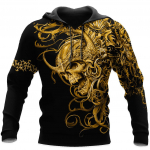 Kevad-s&uuml;gis meeste r&otilde;ivad Viking Hoodies Pusa 3D Prindiga Skull Angel Streetwear Vintage pikkade varrukatega meeste pullover jakid L