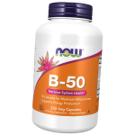 B-vitamiinid, B-50 kompleks, Now Foods 100 k&ouml;&ouml;giviljakapslit (36128003) 250vcaps