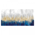 Moodne sinine kuldjoon abstraktne l&otilde;uendimaal P&otilde;hjamaade stiilis plakat ja tr&uuml;kised seinapildid elutoa sisekujunduseks raamita 20x40cm