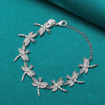 925 h&otilde;bedane Dragonfly keti k&auml;ev&otilde;ru naistele pulmapeo moeehted 20cm