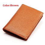 RFID meeste ehtne nahk pangakrediitkaardi rahakott ID VIP-kaardid lit&scaron;i mustriga hoidjad reisitarvikud &otilde;huke rahakott v&auml;ike minimalistlik kaardikott pruun