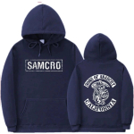 Hupparid Sons of Anarchy SAMCRO Kahepoolse tr&uuml;kiga Huppar Unisex Naiste Mood Br&auml;ndi Disain Pullover Puuvillane Fliis Hupparid Unisex M black