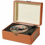 Lauaarvuti Bluetooth 5.0 CD-m&auml;ngija k&otilde;lariga, kaasaskantav CD-m&auml;ngija koju, retro-kohver-CD-m&auml;ngija pehme k&otilde;nepost pruun