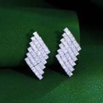 CMM Unikaalne romb AAA kuupmeetri tsirkooniumoksiidi h&otilde;bedane pruudi pulmak&otilde;rvar&otilde;ngad kleiditarvikud naiste ehted h&otilde;be