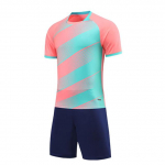 Jalgpalli kampsunid jalgpallikomplekt meestele lastele l&uuml;hikeste varrukatega ja l&uuml;hikesed p&uuml;ksid hingavast kiiresti kuivavast kangast isikup&auml;rastatud nimenumbri sponsor 5XL (190-200cm) roosa