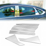 Kroomitud 6 tk auto samba postid, ukseakna trimmi kate Chevrolet Malibu 2016 2017 2018 2019 2020 2021 eKr veerukleebis