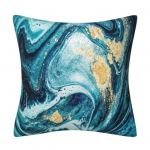 45x45cm moodne ruudukujuline padjavarred Sinise ookeani mustriga padjap&uuml;&uuml;r varjatud t&otilde;mblukuga Diivanipadja kate Magamistoa voodipesu kaunistus A