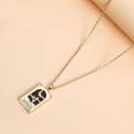 Ristk&uuml;likukujuline Tarot ruudukujuline ripats kaelakee Lihtne metallist &otilde;huke kett kuuma t&uuml;druku ehted