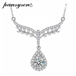 P&auml;ris 1CT 3CT D v&auml;rvi VVS1 Moissanite ripats Kaelakee 100% 925 Sterling Silver S&auml;delev Pulma Ehted 1CT valge