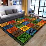 Imeilusad Mandala lillelised 3D-prindiga vaibad elutoa jaoks magamistoa sisekujundusega vaip Pehme flanellist kodu voodip&otilde;randamatt M&auml;nguala vaibad 100x150cm