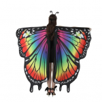 T&auml;iskasvanutele m&otilde;eldud liblika neeme tiivad Paindlik v&auml;rviline pilkup&uuml;&uuml;dev Halloweeni kost&uuml;&uuml;m peol&ouml;&ouml;kide kingituseks roosa/lilla