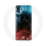 Huawei P20 Lite abstraktse tekstuuriga &uuml;mbris punane must sinine