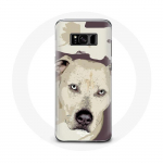 Valge &uuml;mbris Samsung Galaxy S8 Pitbull Dog jaoks