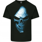Evil Skull Grim Reaper Demon Biker Gothic Demonic Heavy Metal T-s&auml;rk unisex S
