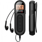 FM Walkman raadio, 300 mAh laetav kaasaskantav taskutransistorraadio, LCD digitaalne h&auml;&auml;lestus taustvalgustusega, stereoheli, v&ouml;&ouml;klamber must