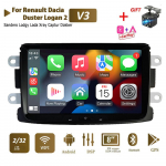Android Renault Logan Dacia Duster Sandero Captur Lada Xray 2 auto multimeediumipleier Carplay Bluetooth GPS RDS raadiosaatja 8 Inch,2+32GB
