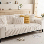 Paksendatud pl&uuml;&uuml;sist diivanipadi Luksuslik nahast diivanikate libisemiskindel padi Four Seasons universaalne k&auml;rgstruktuuri samet diivani katter&auml;tik 70x70cm 1pcs