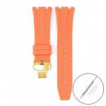 Fluoro kummist rihm Audemars Piguet Royal Oak 15400 15500 26331 Butterfly Pandlaga Meeste Pehme FKM Vahetage kellarihm AP jaoks 26mm 26mm