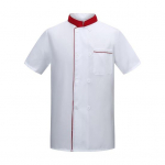 Peakoka vormiriietus, kaherealine l&uuml;hikeste varrukatega unisex aluskrae Pehme plekikindel lahtiselt k&uuml;psetatud k&ouml;&ouml;k pagari&auml;ri L