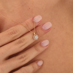 14K kullast Moissanite Solitaire ripats, ehtne naturaalne moissanite halo kaelakee