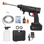 Kaasaskantav kodune k&otilde;rgsurvepesur 21 V liitiumaku juhtmeta autopesumasin v&otilde;imas auto UK Plug & 1 Battery must